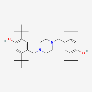 2,5-Ditert-butyl-4-[[4-[(2,5-ditert-butyl-4-hydroxyphenyl)methyl]piperazin-1-yl]methyl]phenol