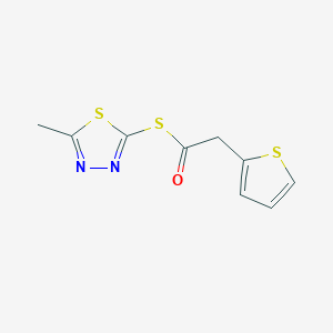 S-(5-Methyl-1,3,4-thiadiazol-2-yl) (thiophen-2-yl)ethanethioate