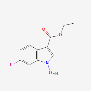 molecular formula C12H12FNO3 B1443265 6-氟-1-羟基-2-甲基吲哚-3-羧酸乙酯 CAS No. 1086398-59-5