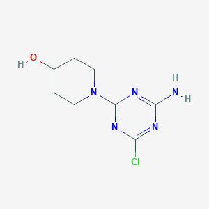 molecular formula C8H12ClN5O B1443269 1-(4-Amino-6-chloro-1,3,5-triazin-2-YL)-4-piperidinol CAS No. 1220016-80-7