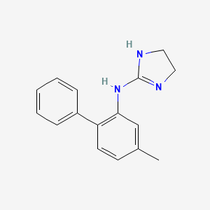 molecular formula C16H17N3 B14432698 N-(4-Methyl[1,1'-biphenyl]-2-yl)-4,5-dihydro-1H-imidazol-2-amine CAS No. 76841-48-0