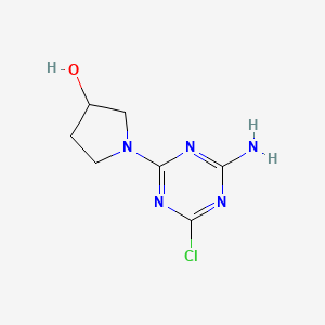 molecular formula C7H10ClN5O B1443271 1-(4-氨基-6-氯-1,3,5-三嗪-2-基)-3-吡咯烷醇 CAS No. 1220030-89-6