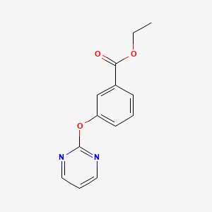molecular formula C13H12N2O3 B1443275 Ethyl 3-(pyrimidin-2-yloxy)benzoate CAS No. 1159822-51-1
