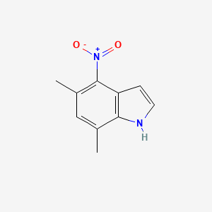 molecular formula C10H10N2O2 B1443276 5,7-dimethyl-4-nitro-1H-indole CAS No. 1190314-35-2