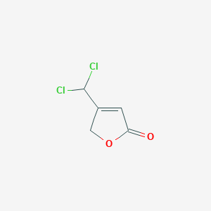 molecular formula C5H4Cl2O2 B144328 4-(Dichloromethyl)-2(5H)-furanone CAS No. 125974-00-7