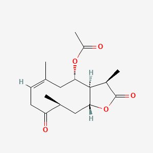 Cyclodeca(b)furan-2,9(3H,4H)-dione, 4-(acetyloxy)-3a,5,8,10,11,11a-hexahydro-3,6,10-trimethyl-, (3R,3aS,4S,6E,10S,11aR)-