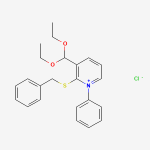 2-(Benzylsulfanyl)-3-(diethoxymethyl)-1-phenylpyridin-1-ium chloride