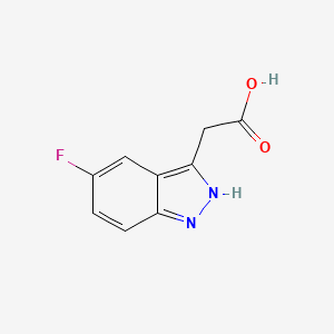 molecular formula C9H7FN2O2 B1443314 2-(5-氟-1H-吲唑-3-基)乙酸 CAS No. 885271-22-7