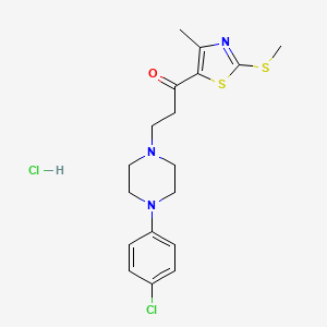 3-[4-(4-chlorophenyl)piperazin-1-yl]-1-(4-methyl-2-methylsulfanyl-1,3-thiazol-5-yl)propan-1-one;hydrochloride