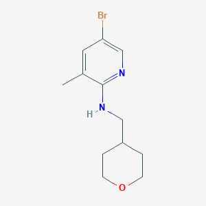 B1443320 5-Bromo-3-methyl-N-(tetrahydro-2H-pyran-4-ylmethyl)-2-pyridinamine CAS No. 1220029-58-2
