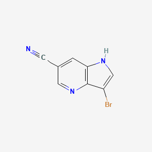 molecular formula C8H4BrN3 B1443326 3-溴-1H-吡咯并[3,2-b]吡啶-6-腈 CAS No. 1190311-98-8