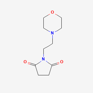 molecular formula C10H16N2O3 B14433359 1-[2-(Morpholin-4-yl)ethyl]pyrrolidine-2,5-dione CAS No. 83095-07-2