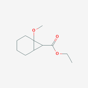 molecular formula C11H18O3 B14433375 Ethyl 1-methoxybicyclo[4.1.0]heptane-7-carboxylate CAS No. 78932-48-6