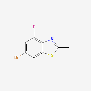 molecular formula C8H5BrFNS B1443339 6-溴-4-氟-2-甲基-1,3-苯并噻唑 CAS No. 1427433-65-5