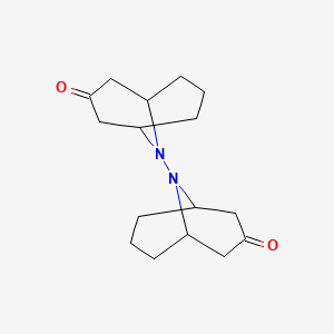 molecular formula C16H24N2O2 B14433390 Bis(9-azabicyclo(3.3.1)nonan-3-one-9-yl) CAS No. 74773-73-2