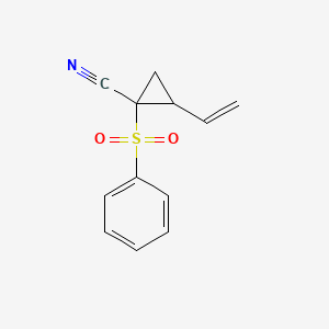 molecular formula C12H11NO2S B14433412 1-(Benzenesulfonyl)-2-ethenylcyclopropane-1-carbonitrile CAS No. 78162-17-1