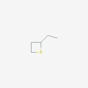 molecular formula C5H10S B14433458 2-Ethylthietane CAS No. 74936-13-3