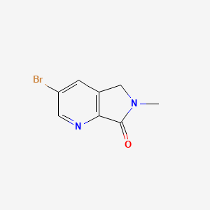 molecular formula C8H7BrN2O B1443347 3-溴-6-甲基-5,6-二氢-吡咯并[3,4-b]吡啶-7-酮 CAS No. 1254319-55-5