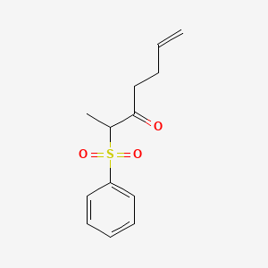 2-(Benzenesulfonyl)hept-6-en-3-one