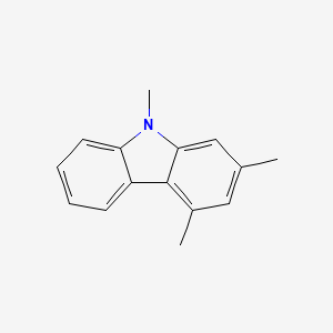 molecular formula C15H15N B14433513 2,4,9-Trimethyl-9H-carbazole CAS No. 76089-61-7