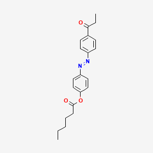 molecular formula C21H24N2O3 B14433517 4-Propionyl-4'-n-hexanoyloxyazobenzene CAS No. 76204-66-5