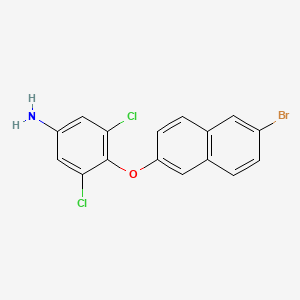 4-[(6-Bromonaphthalen-2-yl)oxy]-3,5-dichloroaniline