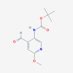 molecular formula C12H16N2O4 B1443353 (4-Formyl-6-methoxy-pyridin-3-yl)-carbamic acid tert-butyl ester CAS No. 1337606-95-7
