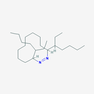 molecular formula C24H48N2 B14433535 (1Z)-3,12-Di(heptan-3-yl)-1,2-diazacyclododec-1-ene CAS No. 74926-26-4