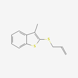 molecular formula C12H12S2 B14433556 3-Methyl-2-[(prop-2-en-1-yl)sulfanyl]-1-benzothiophene CAS No. 79011-13-5