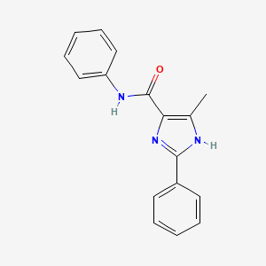 molecular formula C17H15N3O B14433564 5-Methyl-N,2-diphenyl-1H-imidazole-4-carboxamide CAS No. 77049-30-0