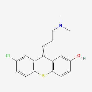 molecular formula C18H18ClNOS B14433571 9H-Thioxanthen-2-ol, 7-chloro-9-[3-(dimethylamino)propylidene]-, (Z)- CAS No. 77200-93-2