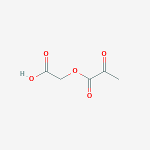 molecular formula C5H6O5 B14433577 Propanoic acid, 2-oxo-, carboxymethyl ester CAS No. 79951-02-3