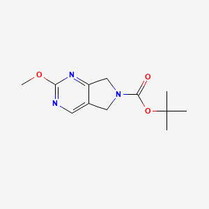 molecular formula C12H17N3O3 B1443362 叔丁基 2-甲氧基-5H-吡咯并[3,4-d]嘧啶-6(7H)-羧酸酯 CAS No. 1107625-56-8