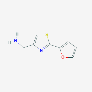 molecular formula C8H8N2OS B1443365 [2-(呋喃-2-基)-1,3-噻唑-4-基]甲胺 CAS No. 1225634-52-5