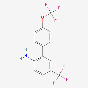 molecular formula C14H9F6NO B1443369 2-Amino-4'-(trifluoromethoxy)-5-(trifluoromethyl)biphenyl CAS No. 1019997-64-8