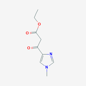 molecular formula C9H12N2O3 B1443372 3-(1-甲基-1H-咪唑-4-基)-3-氧代丙酸乙酯 CAS No. 1093114-85-2