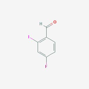 molecular formula C7H4FIO B1443373 4-フルオロ-2-ヨードベンズアルデヒド CAS No. 909545-47-7