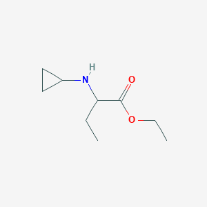 molecular formula C9H17NO2 B1443379 2-(环丙基氨基)丁酸乙酯 CAS No. 1218284-58-2