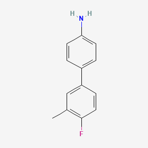 molecular formula C13H12FN B1443384 4-(4-氟-3-甲基苯基)苯胺 CAS No. 1183774-59-5