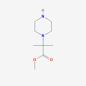 molecular formula C9H18N2O2 B1443385 2-甲基-2-(哌嗪-1-基)丙酸甲酯 CAS No. 1182949-28-5
