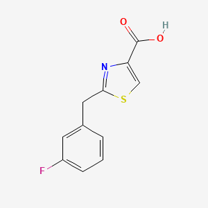 molecular formula C11H8FNO2S B1443387 2-[(3-氟苯基)甲基]-1,3-噻唑-4-羧酸 CAS No. 1266976-92-4