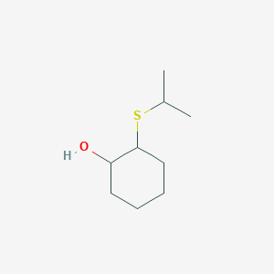 molecular formula C9H18OS B1443397 2-(Propan-2-ylsulfanyl)cyclohexan-1-ol CAS No. 1183142-67-7