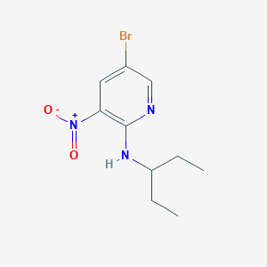 molecular formula C10H14BrN3O2 B1443399 5-bromo-N-(1-ethylpropyl)-3-nitro-2-pyridinamine CAS No. 1306102-61-3