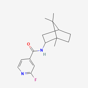molecular formula C16H21FN2O B1443403 2-fluoro-N-{1,7,7-trimethylbicyclo[2.2.1]heptan-2-yl}pyridine-4-carboxamide CAS No. 1291647-45-4