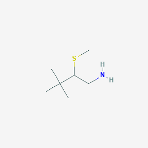 B1443411 3,3-Dimethyl-2-(methylsulfanyl)butan-1-amine CAS No. 1248784-53-3