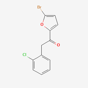 B1443425 1-(5-Bromofuran-2-yl)-2-(2-chlorophenyl)ethan-1-one CAS No. 1183050-88-5