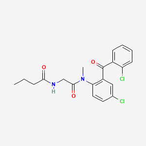 Butanamide, N-(2-((4-chloro-2-(2-chlorobenzoyl)phenyl)methylamino)-2-oxoethyl)-