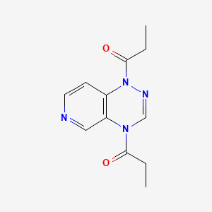 Pyrido(3,4-e)-1,2,4-triazine, 1,4-dihydro-1,4-bis(1-oxopropyl)-