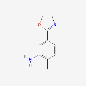 B1443438 2-Methyl-5-(1,3-oxazol-2-yl)aniline CAS No. 1249267-24-0