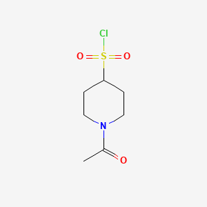 molecular formula C7H12ClNO3S B1443439 1-乙酰基哌啶-4-磺酰氯 CAS No. 1155374-90-5
